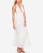 Denim & Supply Ralph Lauren Lace-trim Gauze Halter Dress
