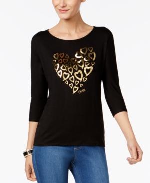 Thalia Sodi Metallic Graphic T-shirt, Only At Macy's