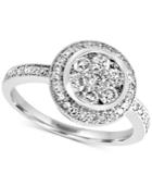 Effy Diamond Halo Cluster Ring (1 Ct. T.w.) In 14k White Gold