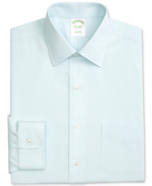 Brooks Brothers Men's Classic/regular Fit Non-iron Ainsley Broadcloth Stretch Dress Shirt