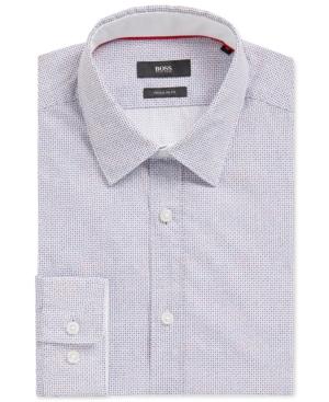 Boss Men's Regular/classic-fit Dotted Cotton Sport Shirt