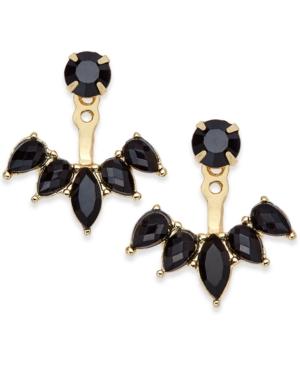 Inc International Concepts Gold-tone Curved Multi-stone Earring Jackets, Created For Macy's