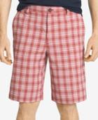 Izod Men's Plaid Flat-front Shorts