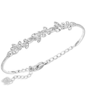 Swarovski Silver-tone Multi-crystal Bangle Bracelet