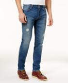 Tommy Hilfiger Mens Distressed Slim-fit Jeans