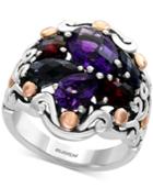 Effy Balissima Multi-gemstone Ring (4-1/2 Ct. T.w.) In Sterling Silver And 18k Rose Gold