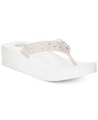 Yellow Box Africa Rhinestone Platform Wedge Thong Sandals