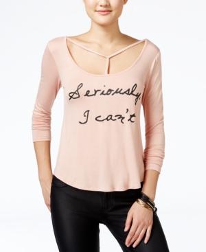 Belle Du Jour Juniors' I Can't Graphic Top