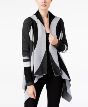 I.n.c. Printed Asymmetrical Cardigan, Created For Macy's