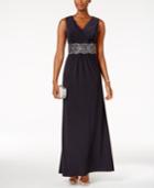 Alex Evenings Embellished Surplice Gown