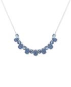 Nine West Silver-tone Stone & Crystal Statement Necklace