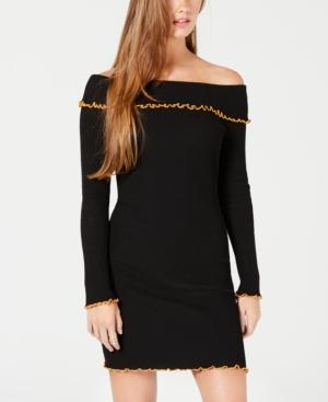 Almost Famous Juniors' Off-the-shoulder Sweater Dress