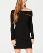 Almost Famous Juniors' Off-the-shoulder Sweater Dress