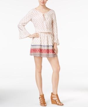 Sanctuary Printed Blouson Peasant Dress
