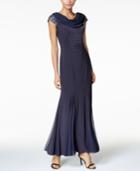 Alex Evenings Embellished Cowl-neck Gown