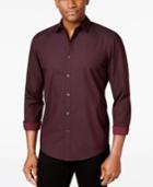 Alfani Men's Big And Tall Grid Long-sleeve Shirt, Classic Fit