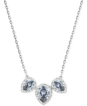 Swarovski Rhodium-plated Christie Pear Crystal Frontal Necklace