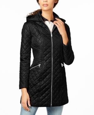 Via Spiga Hooded Quilted Coat