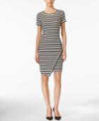 Calvin Klein Striped Asymmetrical-hem Sheath Dress