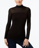 I.n.c. Mock-turtleneck Illusion Top, Created For Macy's