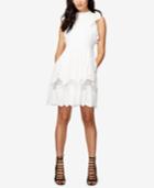 Rachel Rachel Roy Ruffled Embroidered Fit & Flare Dress