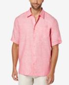Cubavera Men's Crosshatch 100% Linen Short-sleeve Shirt