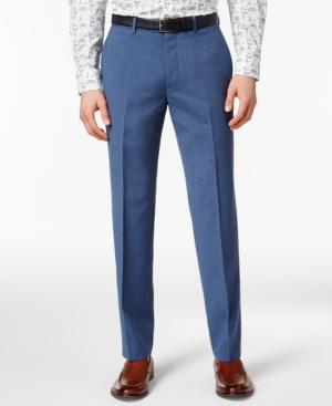 Bar Iii Men's Dusty Blue Solid Slim-fit Pants, Created For Macy's