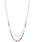 Lonna & Lilly Gold-tone Multi-stone Double Strand Necklace