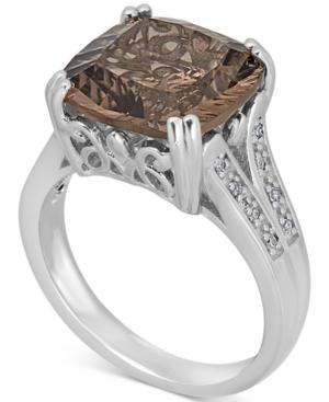 Smoky Topaz (4 Ct. T.w.) & Diamond Accent Statement Ring In Sterling Silver