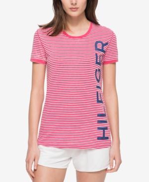 Tommy Hilfiger Sport Striped Logo T-shirt, A Macy's Exclusive Style