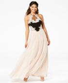 Blondie Nites Juniors' Embellished Applique Gown