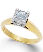 X3 Certified Diamond Solitaire Engagement Ring In Titanium (1-1/4 Ct. T.w.)