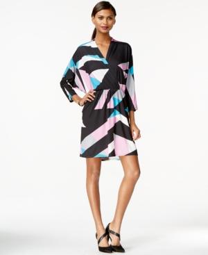Bar Iii Dolman-sleeve Faux-wrap Dress, Only At Macy's