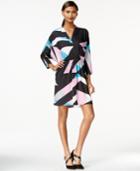 Bar Iii Dolman-sleeve Faux-wrap Dress, Only At Macy's