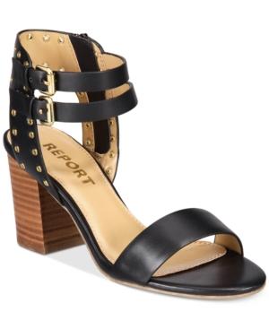 Report Phoebe Two-piece Block-heel Sandals Women's Shoes