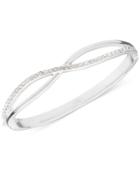 Anne Klein Gold-tone Crystal Crisscross Bangle Bracelet, A Macy's Exclusive Style