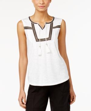 Style & Co. Sleeveless Peasant Top, Only At Macy's