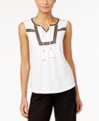 Style & Co. Sleeveless Peasant Top, Only At Macy's