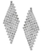 Inc International Concepts Silver-tone Crystal Mesh Drop Earrings, Only At Macy's