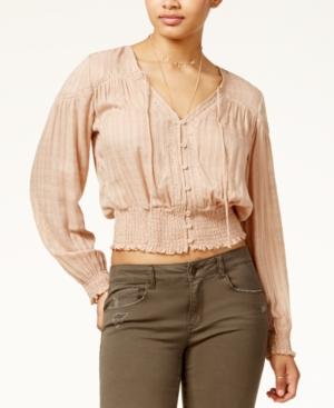 American Rag Juniors' Smocked Peasant Top, Only At Macy's