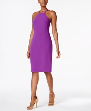 Calvin Klein Open-back Crepe Dress