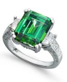 Arabella Sterling Silver Ring, Green Swarovski Zirconia Ring (12-9/10 Ct. T.w.)