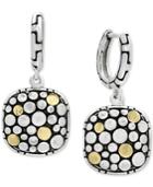 Effy Two-tone Dotted Drop Earrings In Sterling Silver And 18k Gold