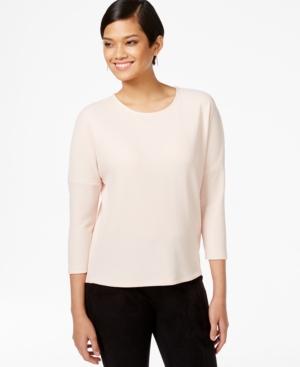 Bar Iii Three-quarter-sleeve Crepe Top, Only At Macy's