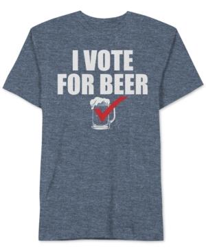 Jem Men's I Vote For Beer Graphic-print T-shirt