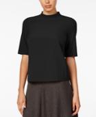 Kensie Short-sleeve Mock-turtleneck Top