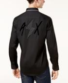 Armani Exchange Men's Slim-fit Stretch Beaded Bolt Shirt, Created For Macy's