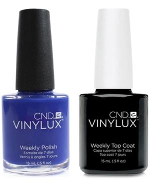 Creative Nail Design Vinylux Blue Eyeshadow Nail Polish & Top Coat (two Items), 0.5-oz, From Purebeauty Salon & Spa