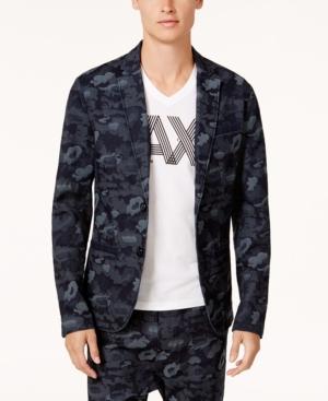Armani Exchange Men's Classic-fit Camo Blazer