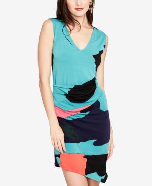 Rachel Rachel Roy Printed Ruched Asymmetrical-hem Dress, Created For Macy's